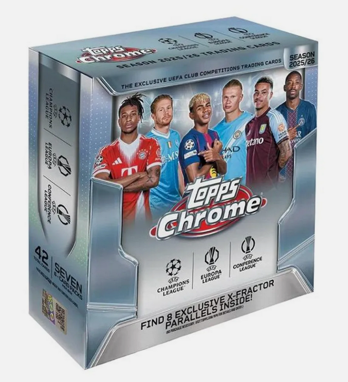 2025/26 Topps Chrome UEFA Club Competitions Soccer Mega