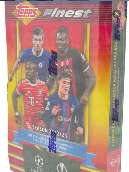 2022/23 Topps Finest Flashbacks UEFA Club Competitions Soccer (Fussball) Hobby Box